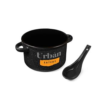 Prime Line Campfire 20 oz. Ceramic Soup Bowl With Spoon