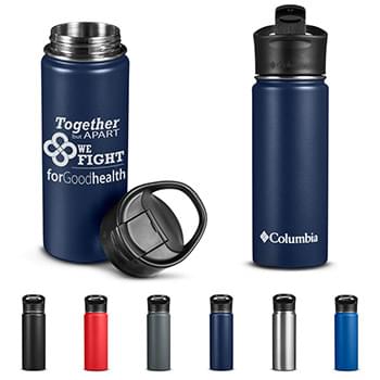 Columbia 18 oz. Double-Wall Vacuum Bottle with Sip-Thru Top
