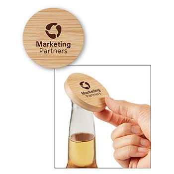 Prime Line Bamboo Bottle Opener With Magnet