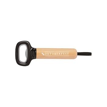 Prime Line Bamboo Bottle Opener with Silicone Strap