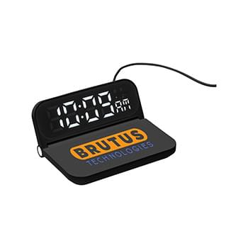Prime Line Foldable Alarm Clock & Wireless Charger