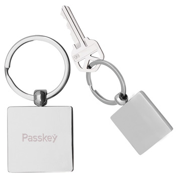 Prime Line Square Metal Keychain
