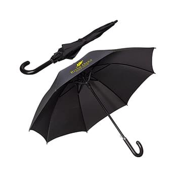 Prime Line 48" Arc Executive Umbrella With Curved Faux Leather Handle