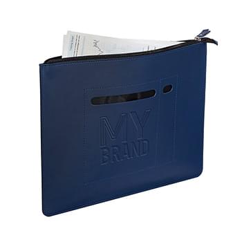 Prime Line Italian Thermo PU Zip File Folder