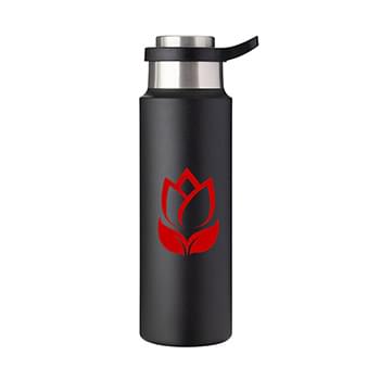 Harriton 22 oz. Vacuum Insulated Water Bottle With Push-Lock Lid