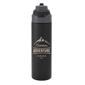Prime Line 24 oz. Dahlia Recycled Stainless Steel Vacuum Tumbler with Flip Straw