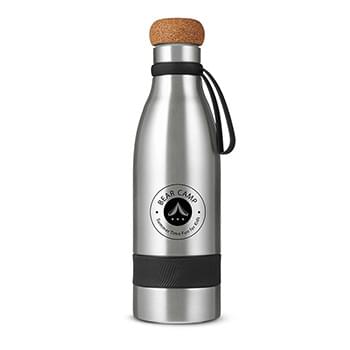 Prime Line 19 oz. Double Wall Vacuum Insulated Bottle With Cork Lid
