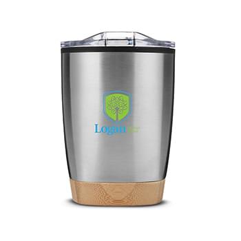 Prime Line 12 oz. Symmetry Tumbler With Bamboo Base