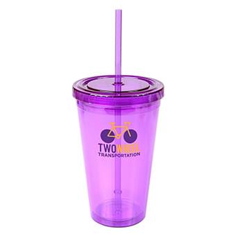 Prime Line 16 oz. Double Wall Cool Acrylic Tumbler