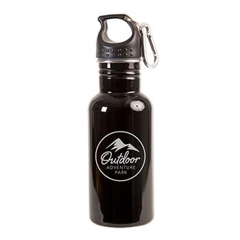 Prime Line 17 oz. Stainless Steel Adventure Water Bottle With Carabiner
