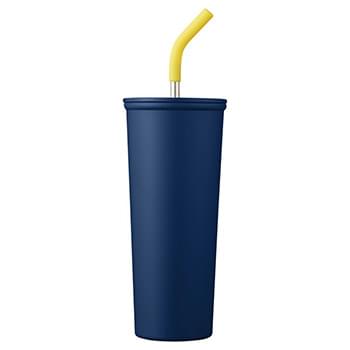 Prime Line Essex 23oz Vacuum Insulated Stainless Steel Tumbler With Straw