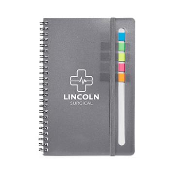 Prime Line Semester Spiral Notebook With Sticky Flags 6.25" X 8.5"