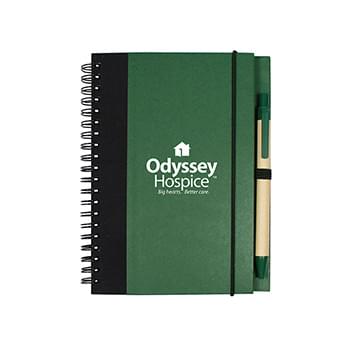 Prime Line Contrast Paperboard Spiral Notebook & Pen 5.5" x 7.125"