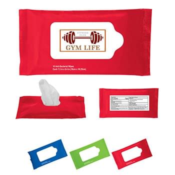 Sanitizer Wipes in Re-sealable Pouch - 10 pc.