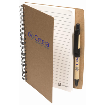 Stone Paper Spiral Notebook with Pen Combo