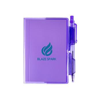 Prime Line Clear-View Jotter Notebook & Pen 3.375" X 4.125"