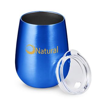 Prime Line 10 oz. Stemless Insulated Wine Tumbler With Lid