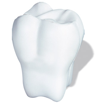 White Tooth Shaped Stress Reliever