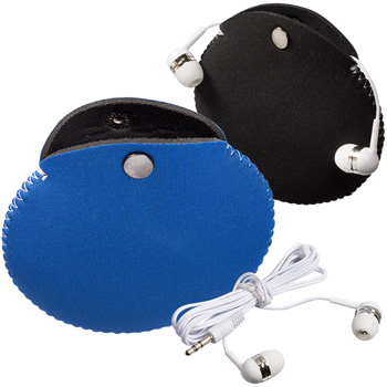 Neoprene Earbuds Pouch Combo with Earbuds