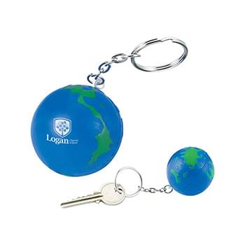 Prime Line Globe Earth Shape Stress Ball Keychain