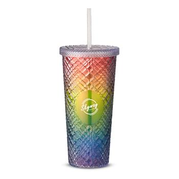 Prime Line 22 oz. Sparkle Straw Tumbler