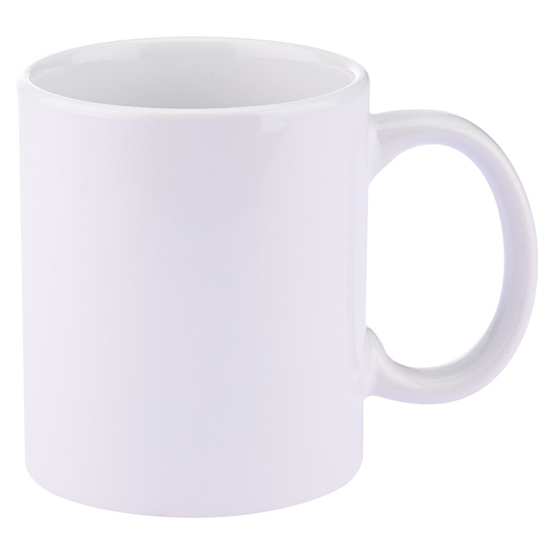 11 oz. Basic C-Handle Ceramic Mug - White